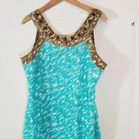 Signature by Robbie Bee 12 aquamarine/brow dress - Picture 4 of 5